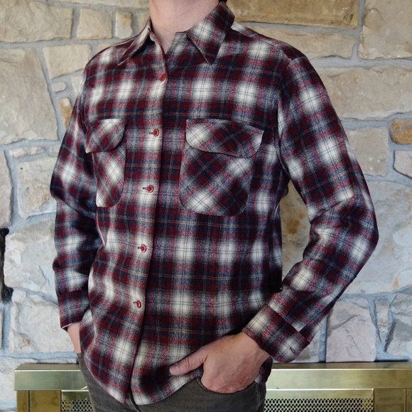 Pendleton Vintage wool Flannel Button down Shirt - Picture 1 of 2